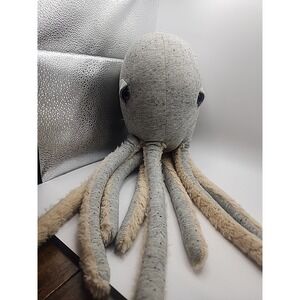 Big Stuffed Plush Octopus Heathered Gray 19" Grandpa